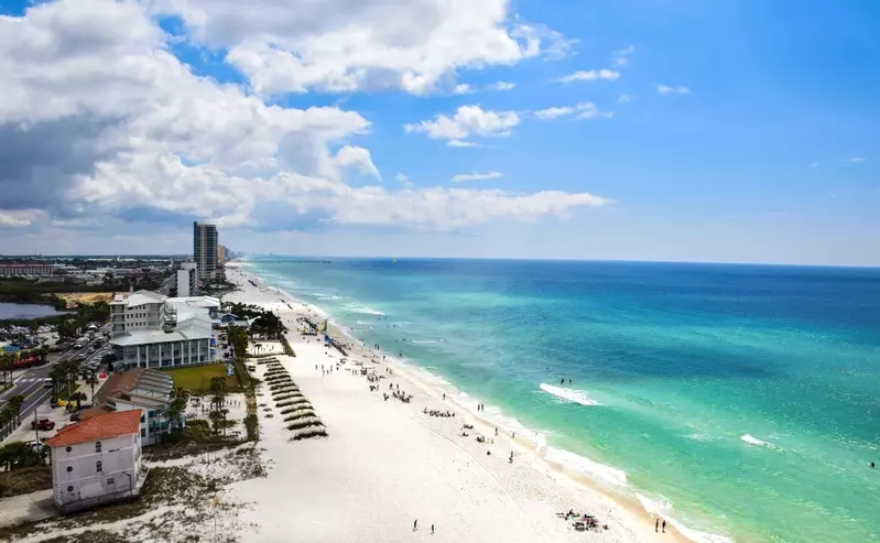 the beach at Panama City Beach
