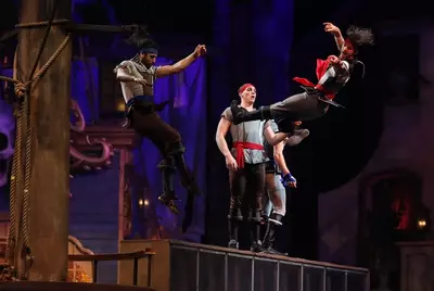 pirates battling at Pirates Voyage